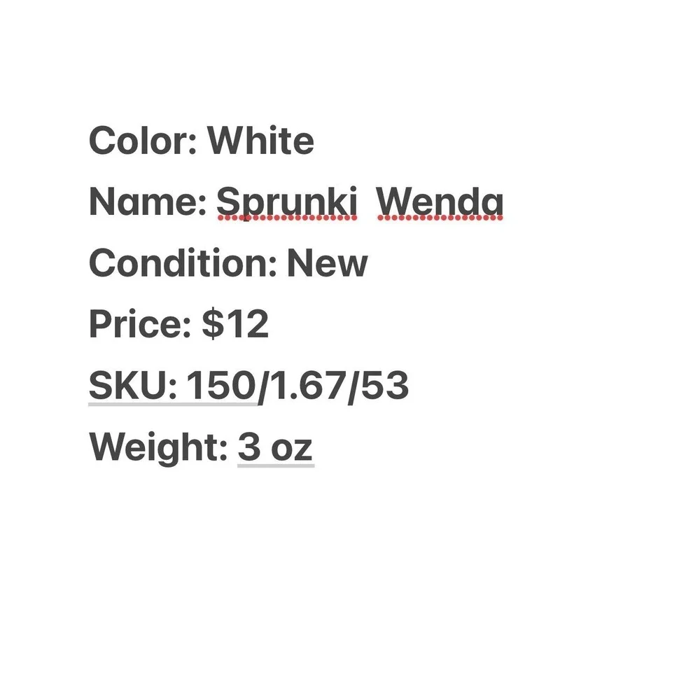 Sprunki Wenda Plush Toy White Music Game Character Stuffed Animal Collectible
